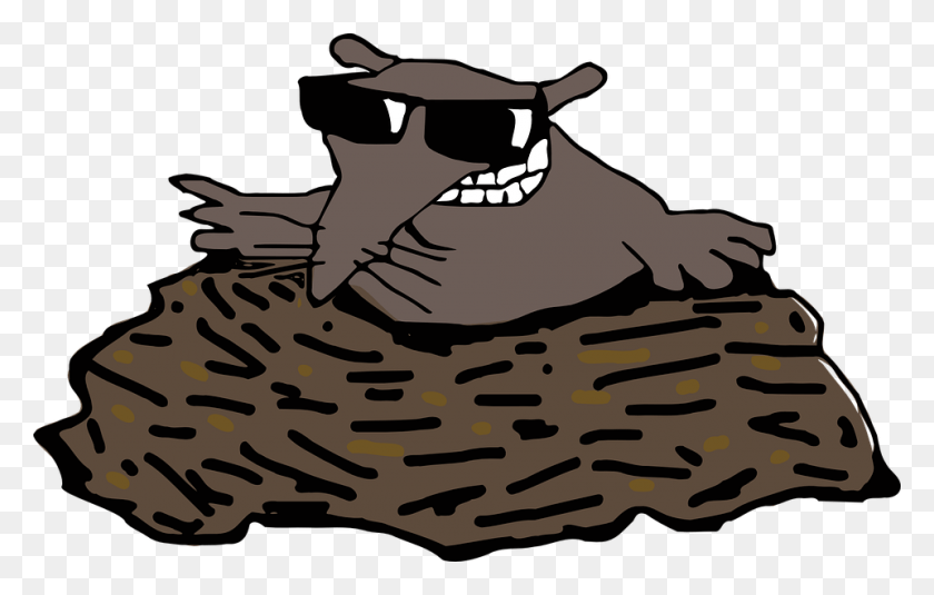 960x585 Mole Molehill Animal Fun Sunglasses Cartoon Mole No Background, Tree, Plant HD PNG Download