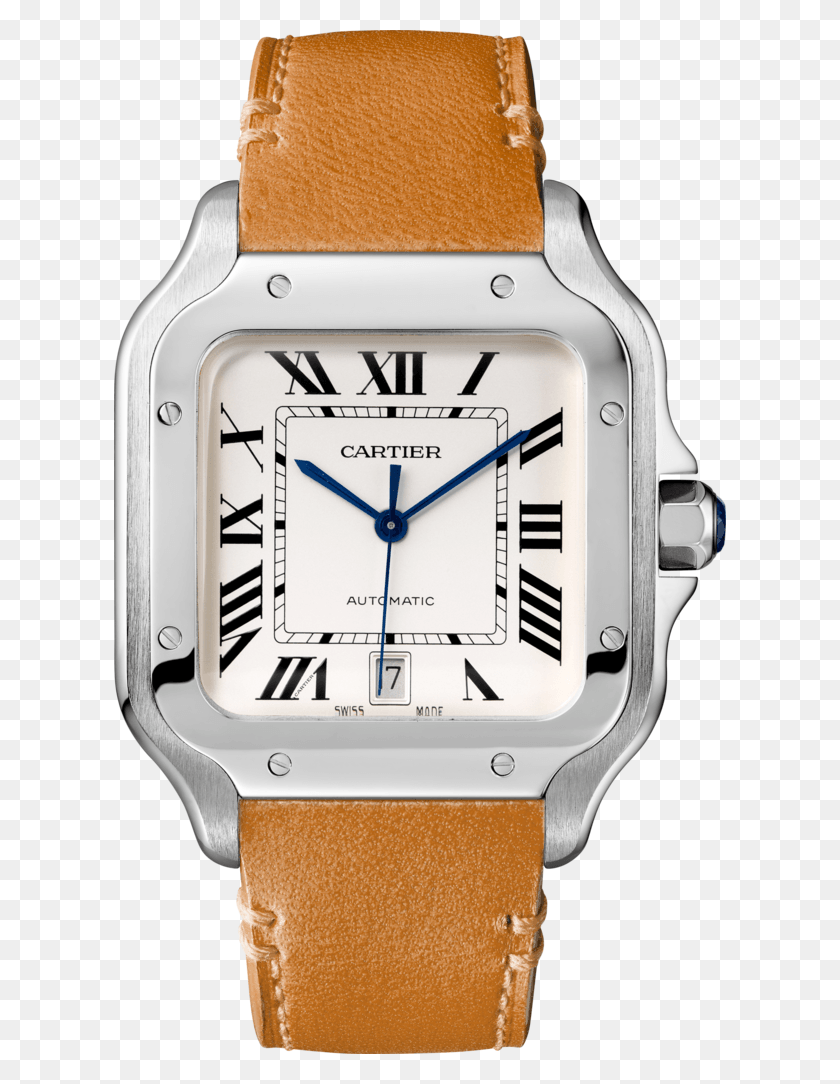 612x1024 Mon Ami Chen Cartier Gold Santos Watch, Wristwatch HD PNG Download