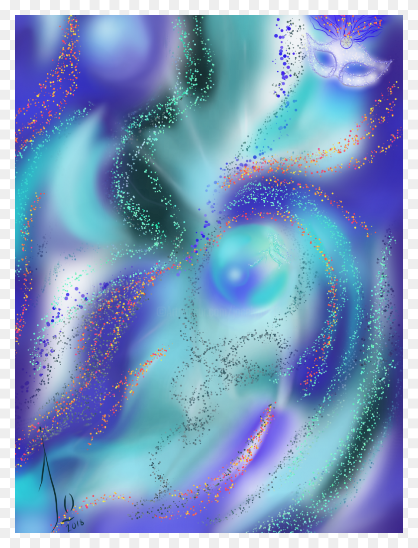 900x1200 Mon Hallo Ween En Turquoise Et Mauve Fractal Art, Ornament, Pattern, Purple HD PNG Download
