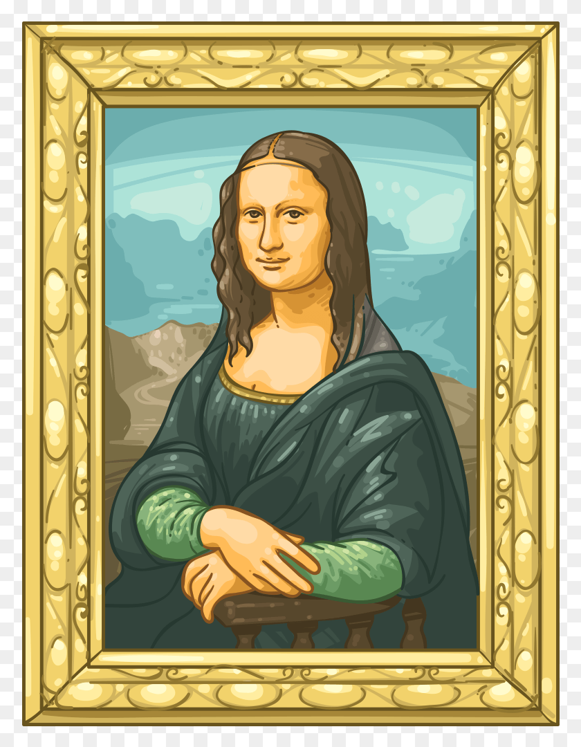 778x1020 Mona Lisa Picture Frame, Worship, Person HD PNG Download
