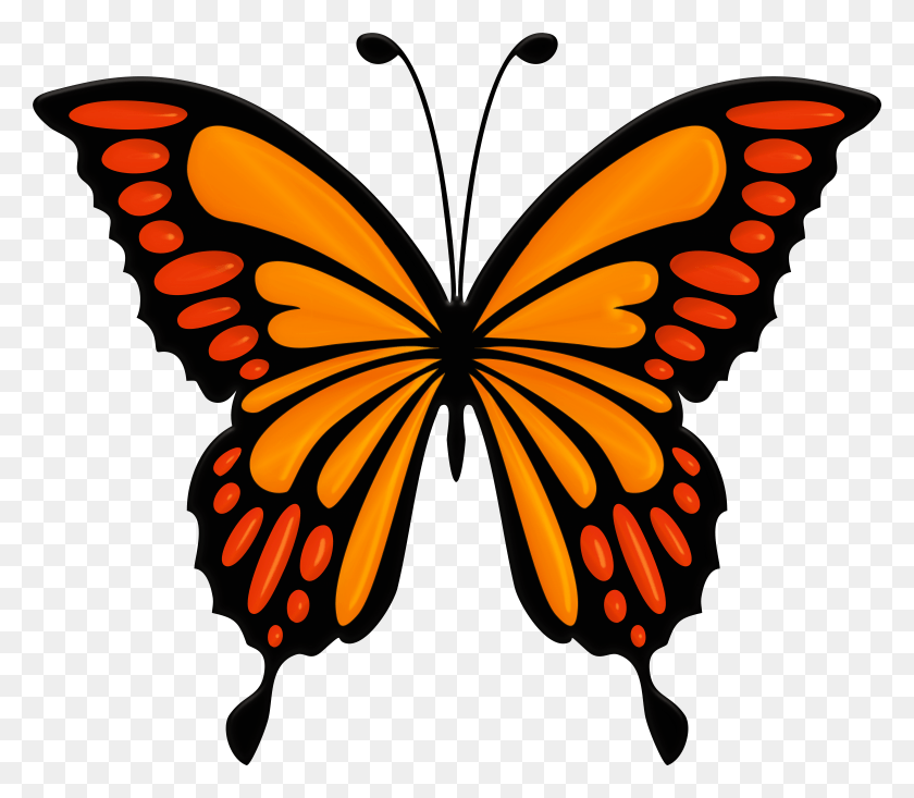 7851x6784 Monarch Butterfly HD PNG Download