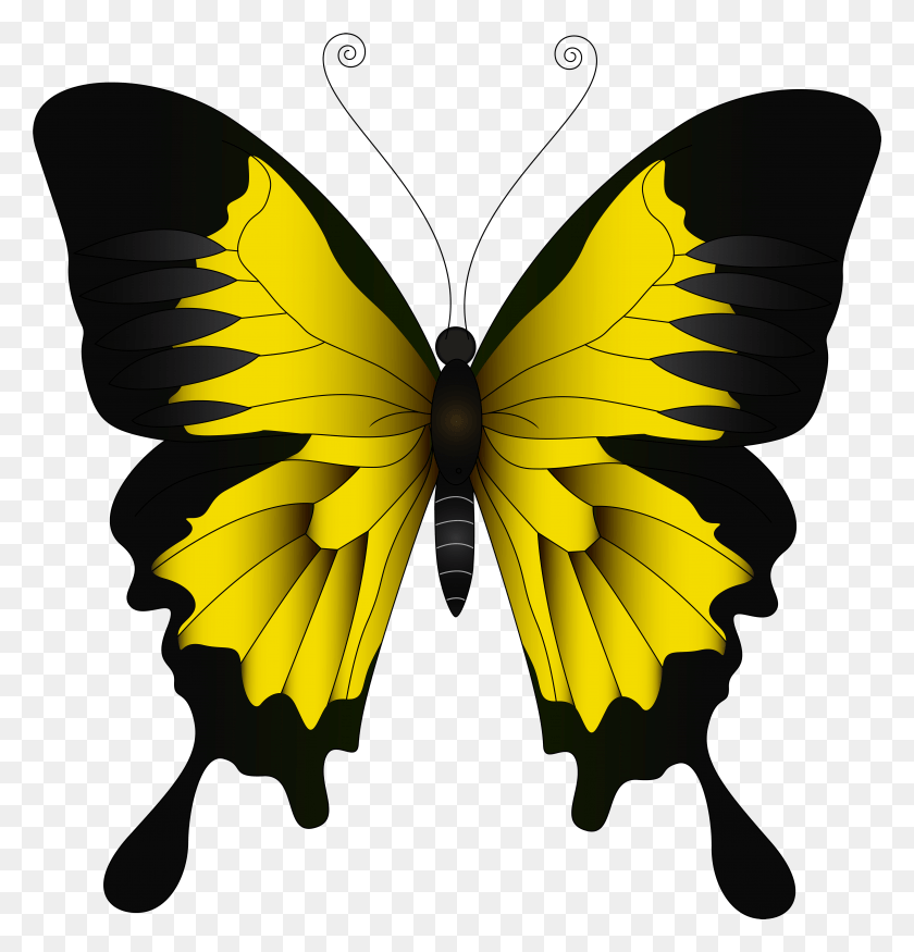Download this stunning image Monarch Butterfly Clipart Trail Yellow Butterf...