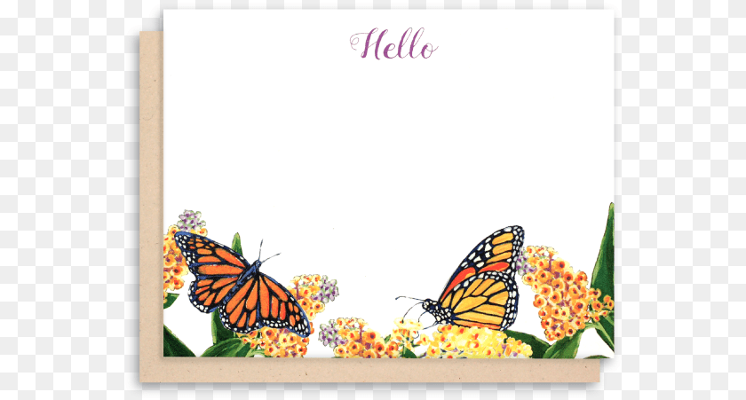 566x451 Monarch Butterfly Flat Note Cards Monarch Butterfly, Animal, Insect, Invertebrate Sticker PNG