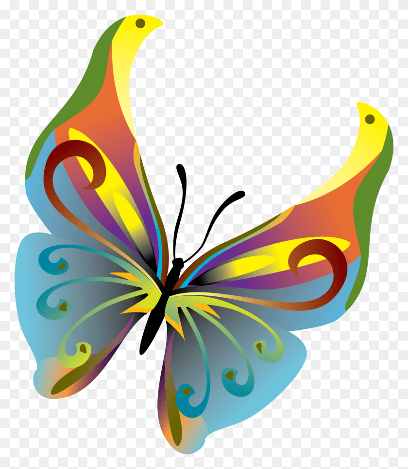 Бабочки птички на прозрачном фоне