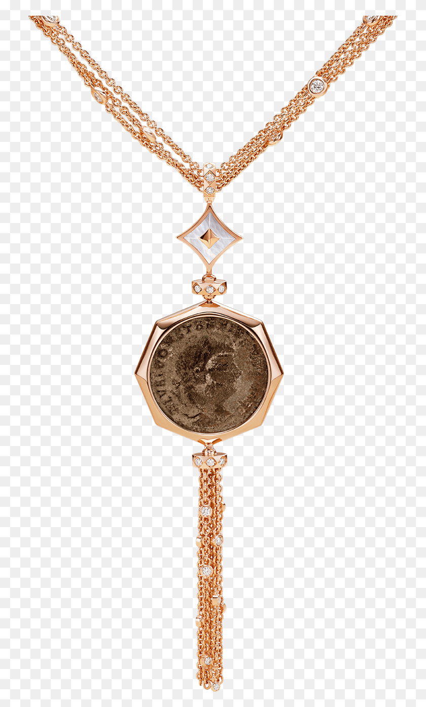 730x1335 Monete Necklace Necklace Rose Gold Pink Monete Bulgari, Gold, Bronze, Pendant HD PNG Download