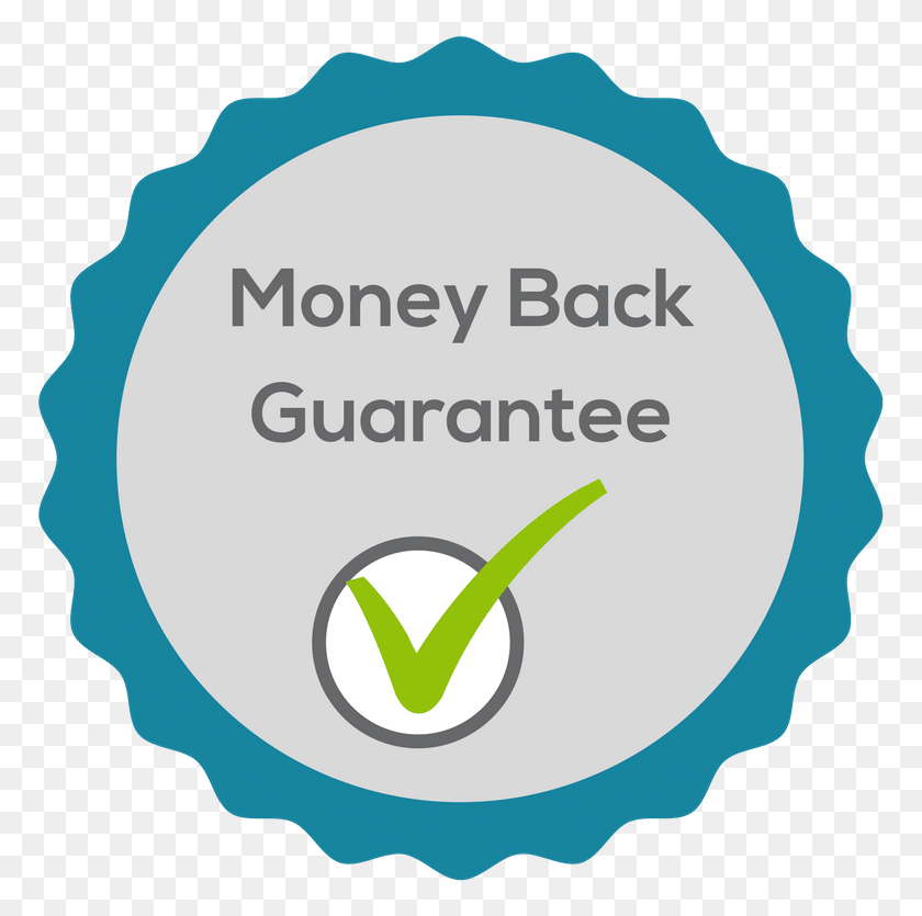 775x775 Money Back Guarantee, Label, Text, Word HD PNG Download