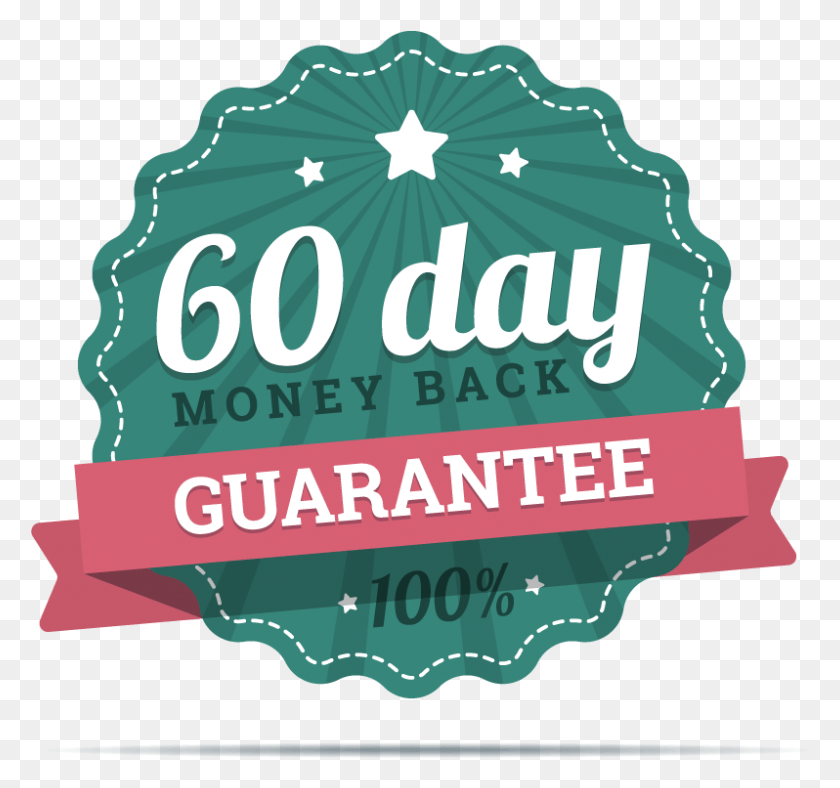 798x745 Money Back Guarantee For 60 Days After Your Purchase Label, Advertisement, Poster, Flyer HD PNG Download