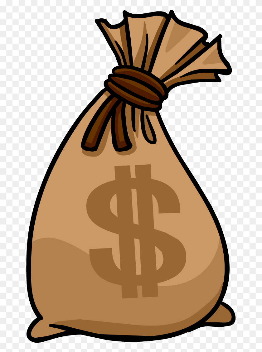 673x1069 Money Bag Icon Cartoon Money Bag Transparent, Plant, Bag, Sack HD PNG Download