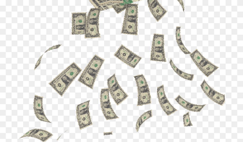 714x491 Money Falling From The Sky Download Money Rain Gif, Dollar Sticker PNG