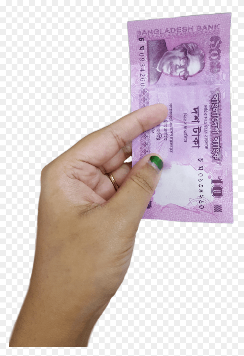 1024x1529 Money Hand Givemoney Bangladesh 10 Taka, Text, Person, Human HD PNG Download