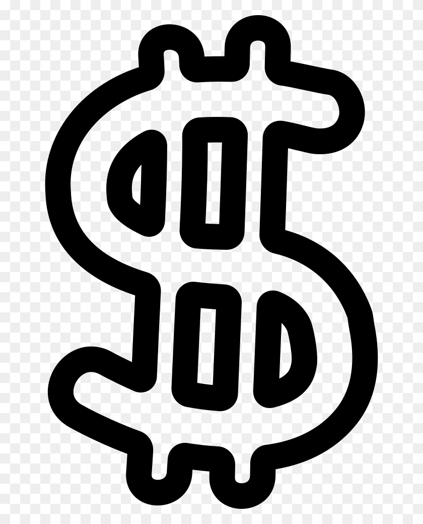 662x980 Money Symbol Hand Drawn Outline Comments Money Outline, Text, Stencil, Label HD PNG Download