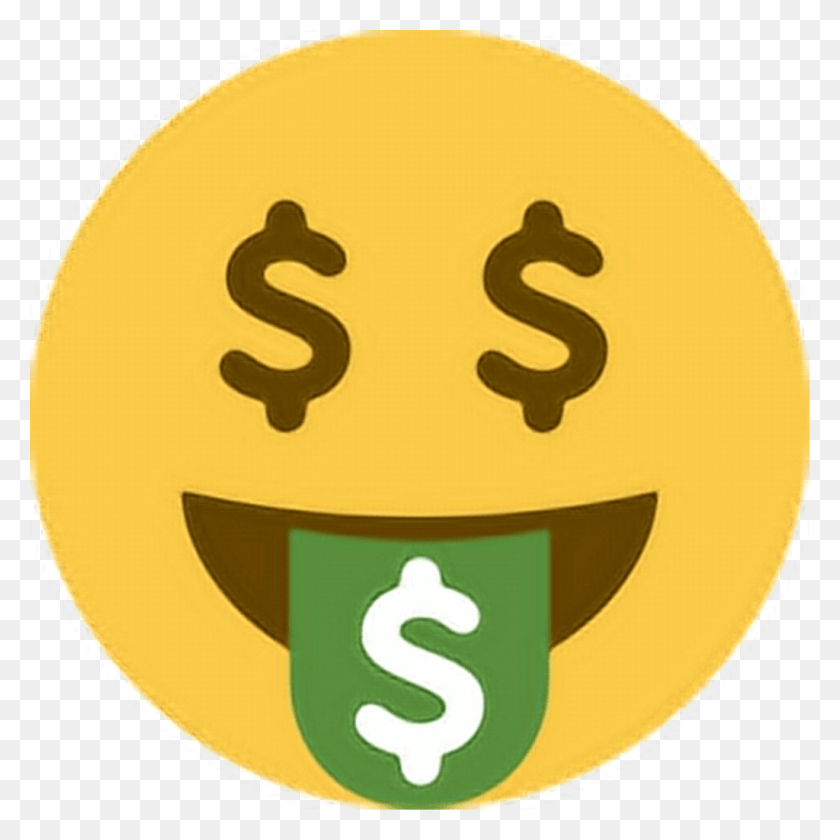 1024x1024 Стикер Moneyface Emoji Cifro, Цифра, Символ, Текст Hd Png Скачать