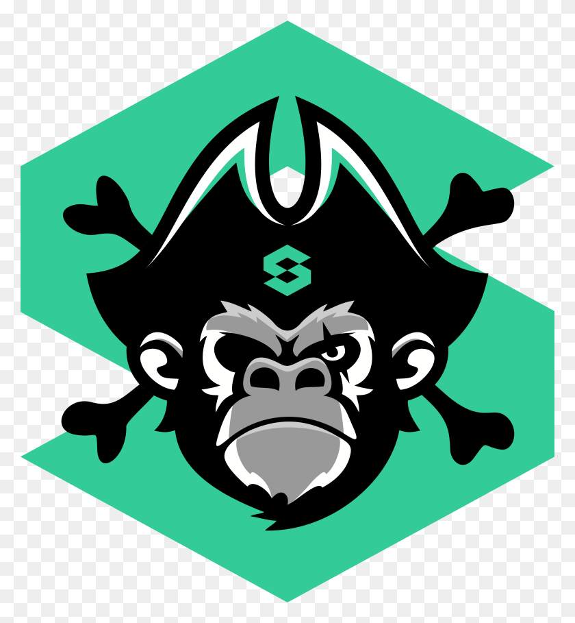 3100x3375 Monkey 31003375 614 Kb Pirate Logo E Sport, Stencil, Symbol, Emblem HD PNG Download