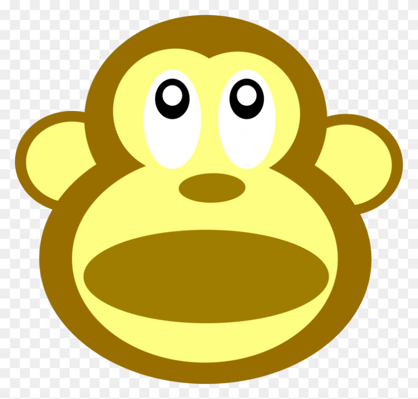 788x750 Descargar Png Monkey Ape Smiley Pila De Caca Emoji Dedo De Dibujos Animados, Gold, Food, Cookie Hd Png