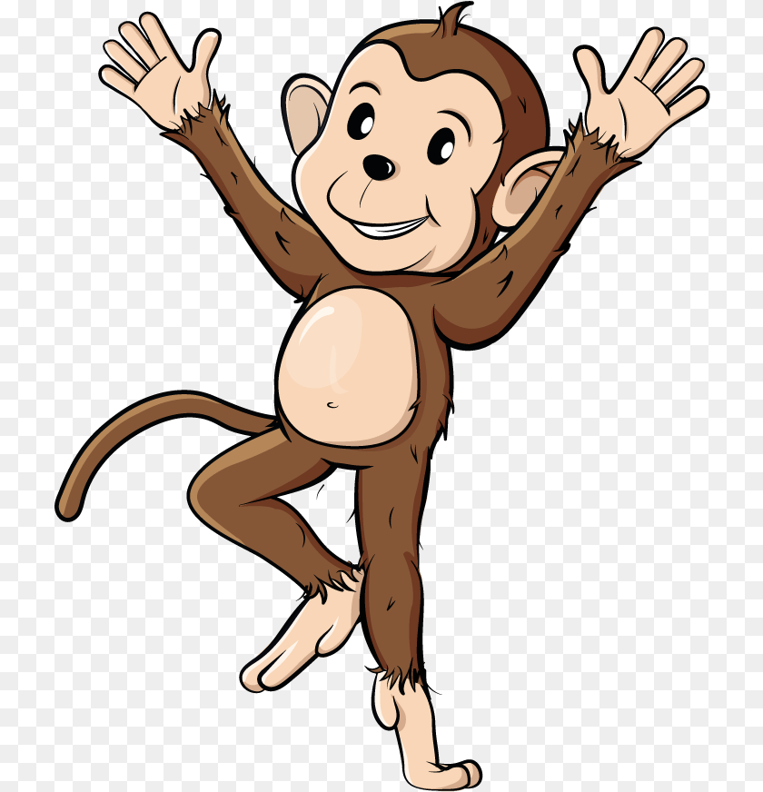 723x872 Monkey Boy Standing On One Leg, Person, Cartoon, Face, Head PNG