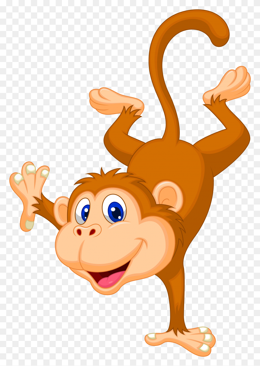 2743x3943 Monkey Cartoon 507762 Transparent Background Monkey Clip Art, Mammal, Animal, Wildlife HD PNG Download