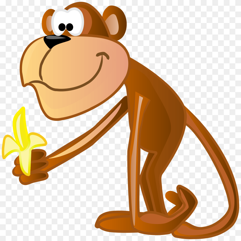 8000x7980 Monkey Cartoon Clip Art Sticker PNG