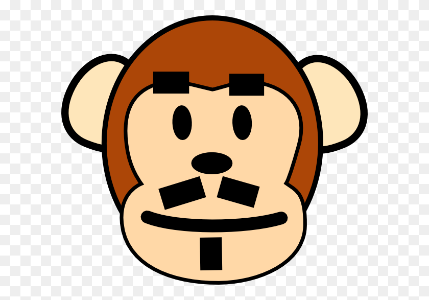 600x527 Monkey Clipart Daddy Monkey Clip Art, Label, Text, Stencil HD PNG Download