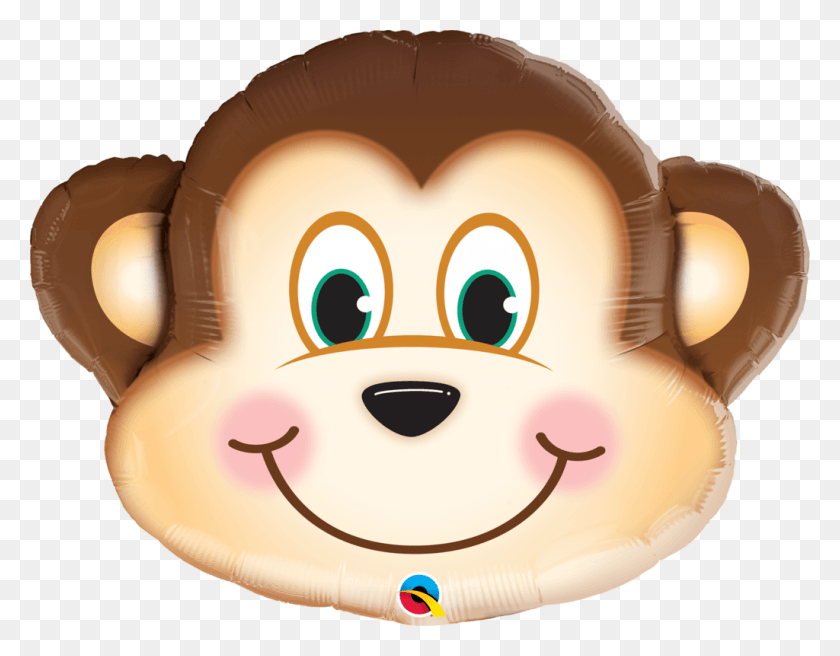 1024x783 Monkey Face Jumbo Foil Balloon Monkey Balloon, Animal, Birthday Cake, Cake HD PNG Download