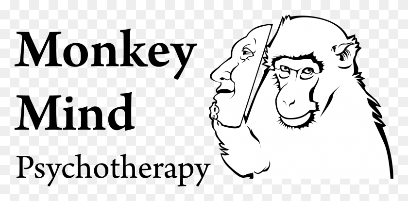 2388x1085 Monkey Mind Psychotherapy Cartoon, Person, Human HD PNG Download