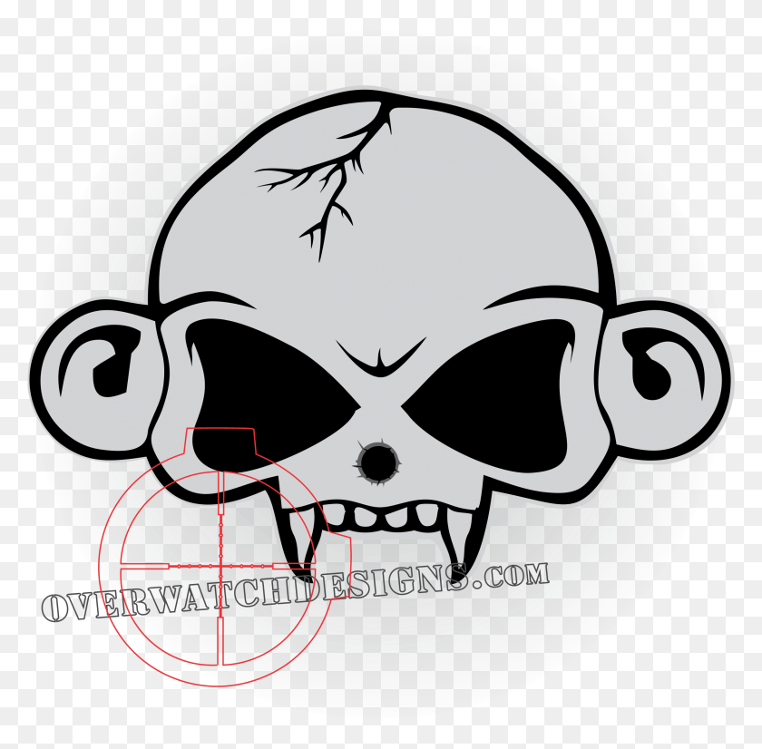 2179x2142 Monkey Skull Skull Bullet Hole, Skin, Symbol, Logo HD PNG Download