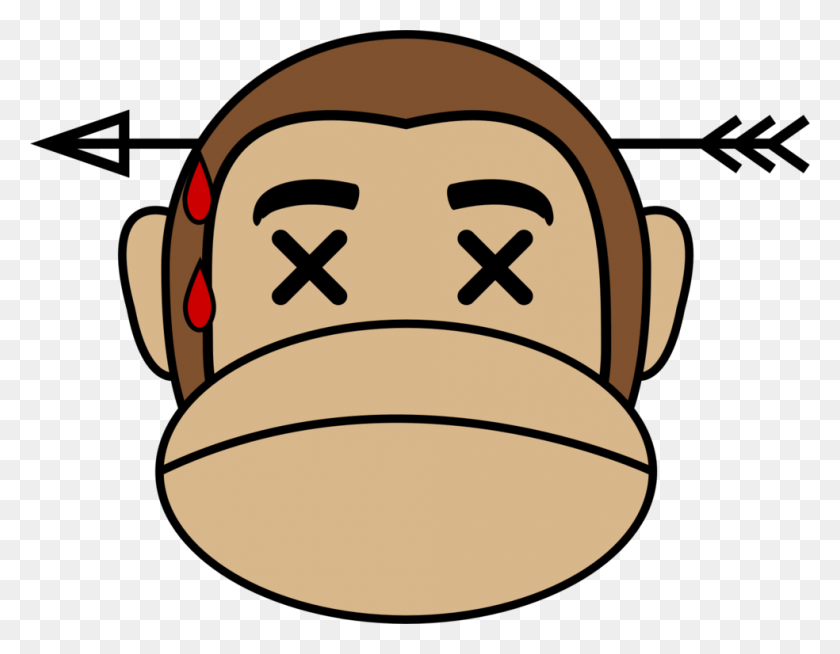 984x750 Monkey Smiley Emoticon Ape Dead Monkey Cartoon, Head, Face, Text HD PNG Download