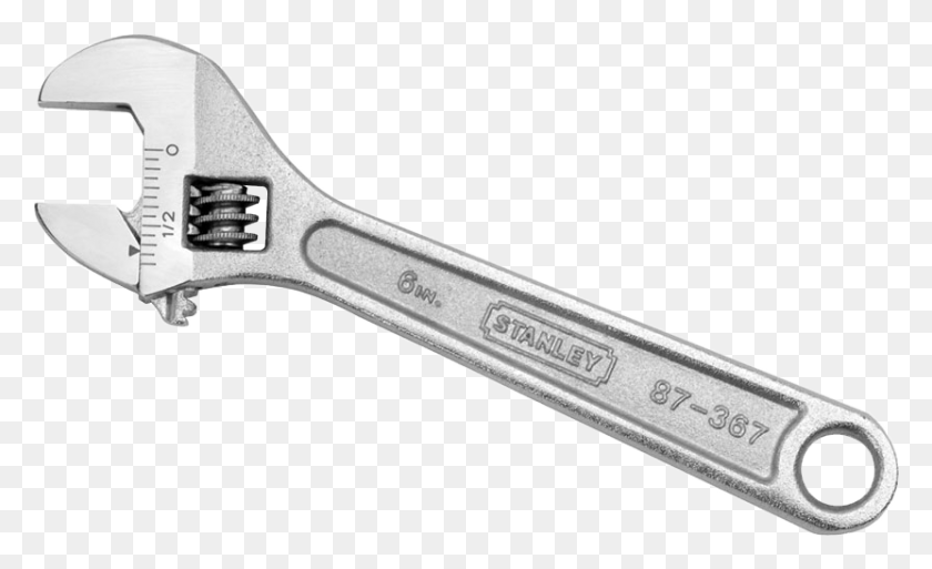 831x483 Monkey Wrench Stanley Adjustable Wrench, Electronics, Gun, Weapon HD PNG Download