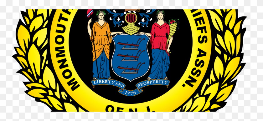 1500x630 Los Jefes De Policía Del Condado De Monmouth Assoc Logo 01 Emblema, Símbolo, Marca Registrada, Persona Hd Png