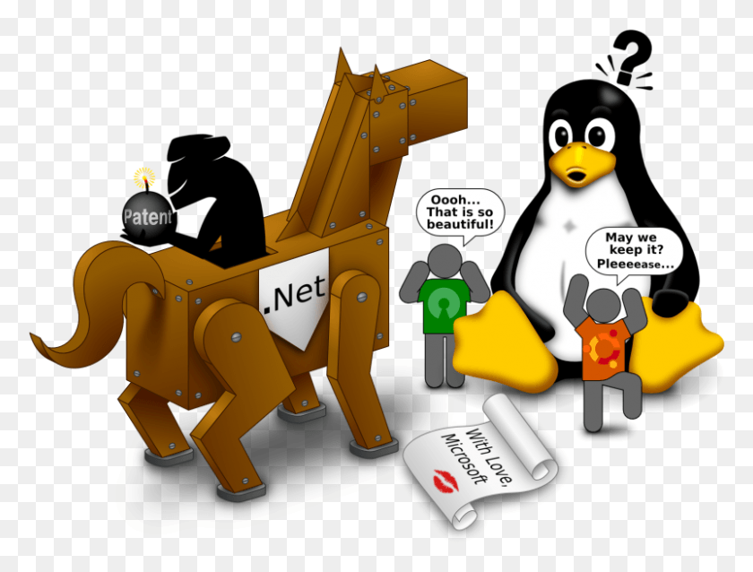 801x594 Mono The Trojan Microsoft Campaign Against Linux, Toy, Tractor, Vehicle HD PNG Download