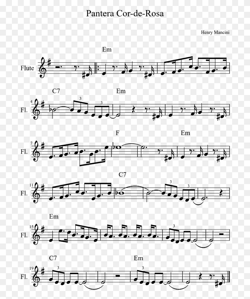 710x947 Monody Clarinet Sheet Music, Gray, World Of Warcraft Hd Png