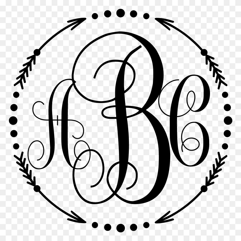 1508x1507 Monogram Decal Arrow Circle Young Wild And Three Free, Gray, World Of Warcraft HD PNG Download