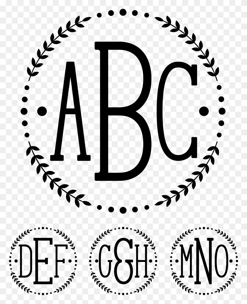 1697x2119 Monogram Serif Vine Font Circle Monogram With Dots, Number, Symbol, Text HD PNG Download