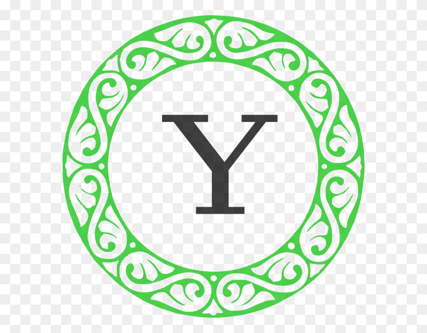 594x596 Monogram Y Clip Art Letter L In A Circle, Symbol, Rug, Number HD PNG Download