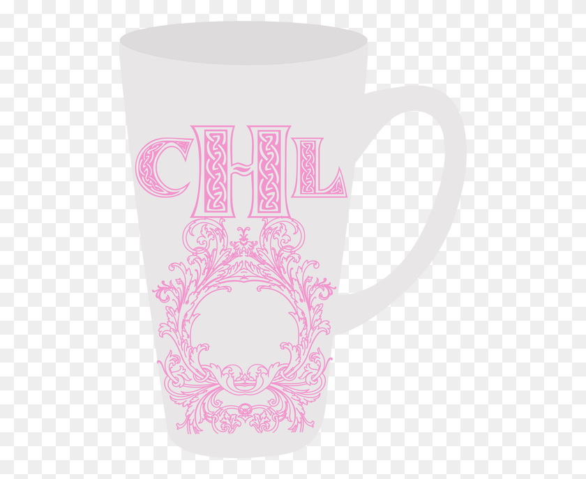 498x627 Monogrammed Latte Mugs Pink Flourish Elegant Monogram David Smith Irish Dancing, Jug, Cup, Coffee Cup HD PNG Download