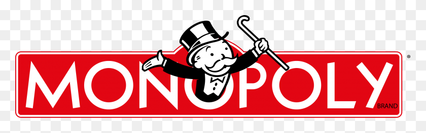 2542x668 Monopoly Logo Monopoly Logo, Symbol, Trademark, Stick HD PNG Download