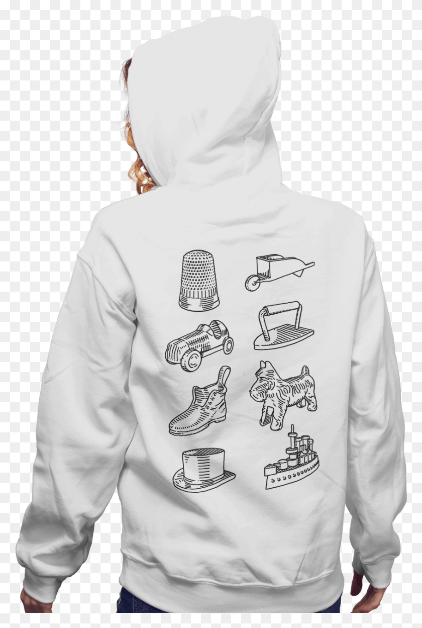 845x1289 Monopoly Pieces Tokyo Fight Club Ultraman, Clothing, Apparel, Sweatshirt HD PNG Download