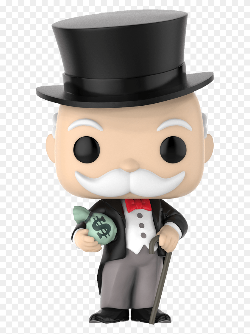 602x1062 Monopoly With Money Bag Funko Pop Monopoly, Figurine, Toy, Mascot HD PNG Download