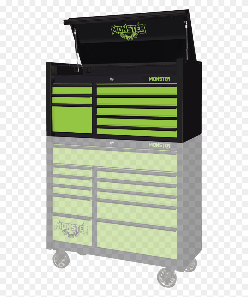 533x945 Monster 41 X 25 8 Drawer Top Chest Black Monster Tool Box, Furniture, Cabinet, Urban HD PNG Download