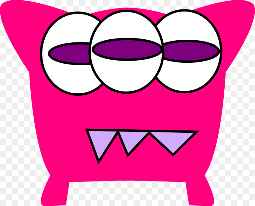 Monster Cushion, Home Decor, Purple, Pillow Clipart PNG