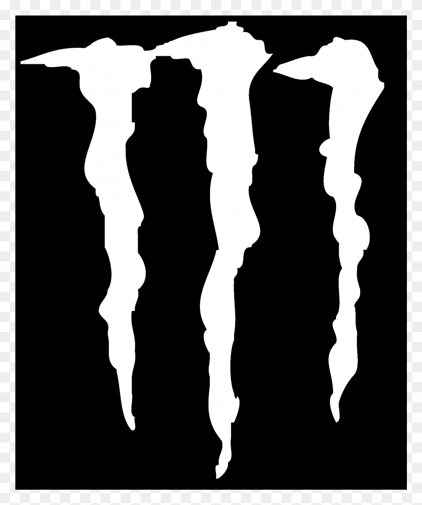 1809x2191 Monster Energy Beverage Co Logo Black And White White Monster Energy Logo, Stencil, Person HD PNG Download
