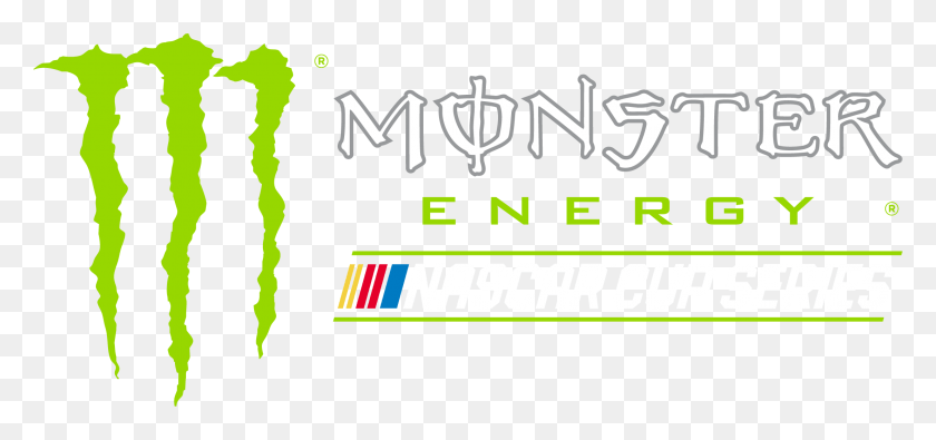 2211x950 Monster Energy Nascar Cup Series Логотип Энергетического Напитка Логотип Monster Energy Racing, Текст, Номер, Символ Hd Png Скачать