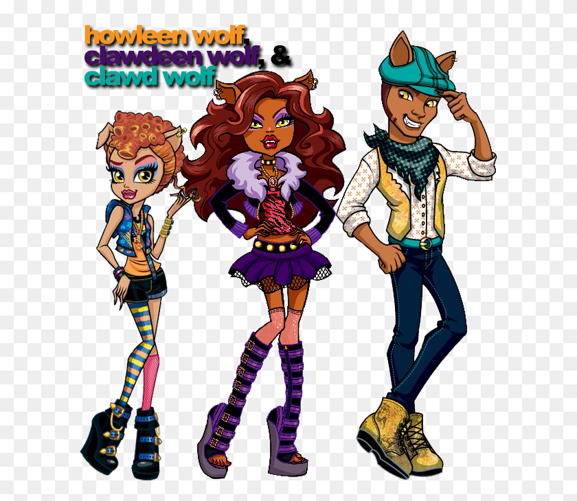 609x670 Monster High Images Wolf Siblings Wallpaper And Background Howleen Wolf And Clawdeen Wolf, Person, Human, Comics HD PNG Download