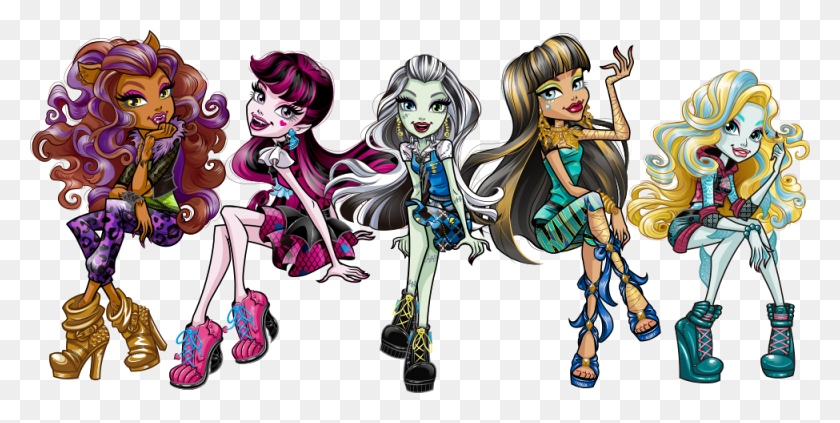 975x454 Descargar Png Monster High Monster High Ghoul Squad Clawdeen, Graphics, Persona Hd Png