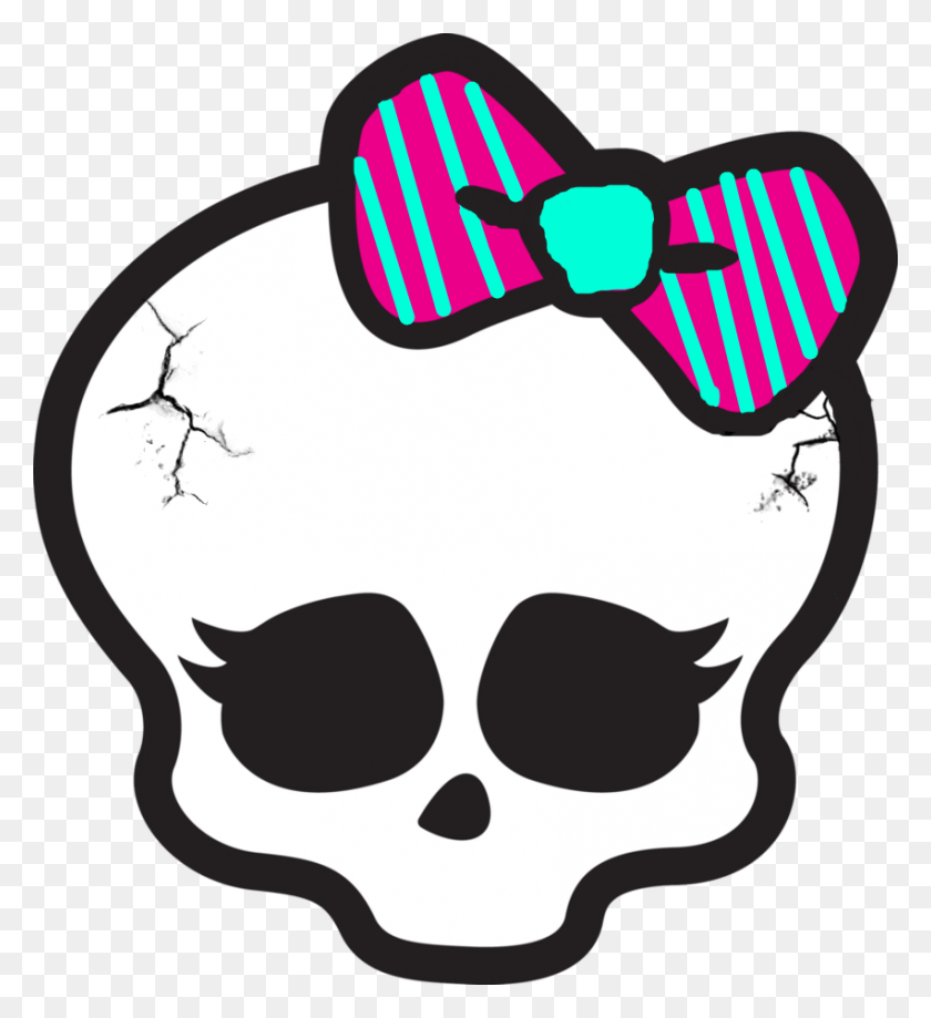 851x938 Monster High Skull Logo 47026 Logomonster High, Tie, Accessories, Accessory HD PNG Download