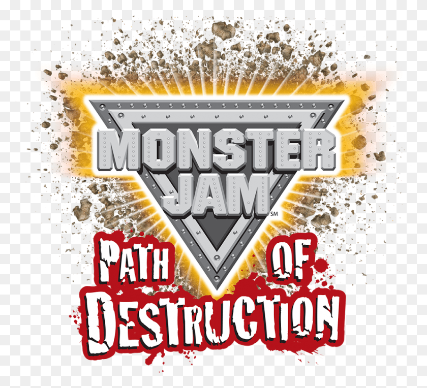 953x861 Descargar Png Monster Jam Path Of Destruction Viene A Metlife Stadium Logotipo De Monster Jam, Cartel, Anuncio, Flyer Hd Png