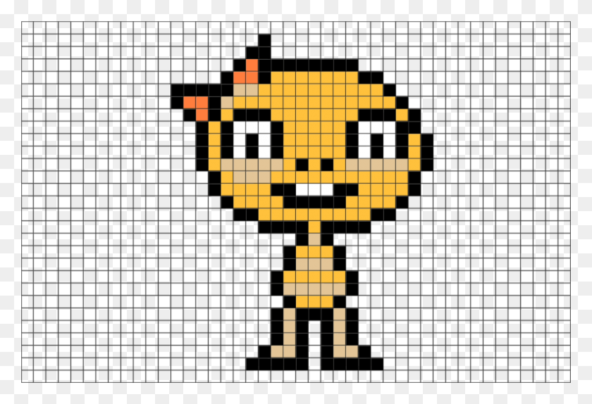 880x581 Monster Kid Pixel Art, Pac Man, Cross, Symbol HD PNG Download