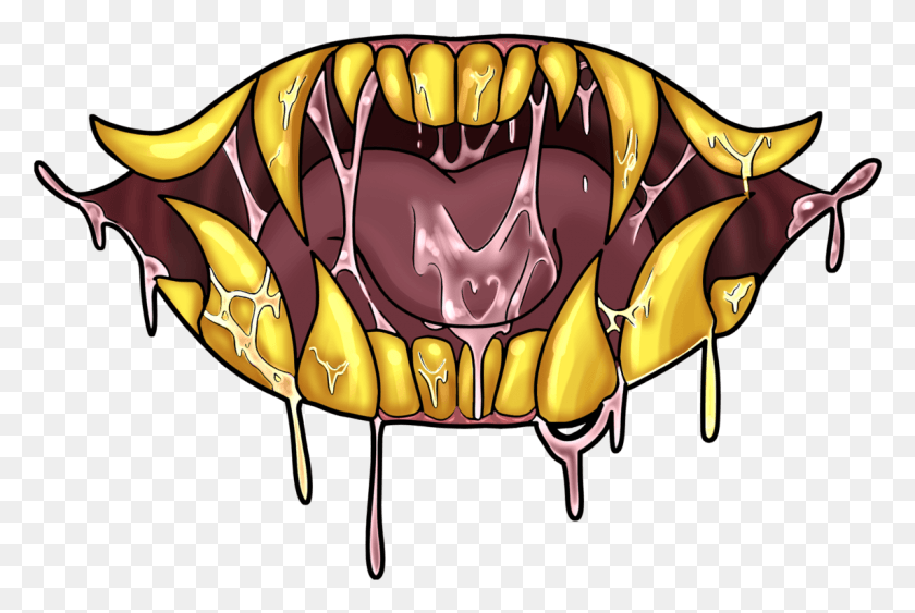 1144x739 Monster Mouth Illustration, Teeth, Lip, Banana HD PNG Download