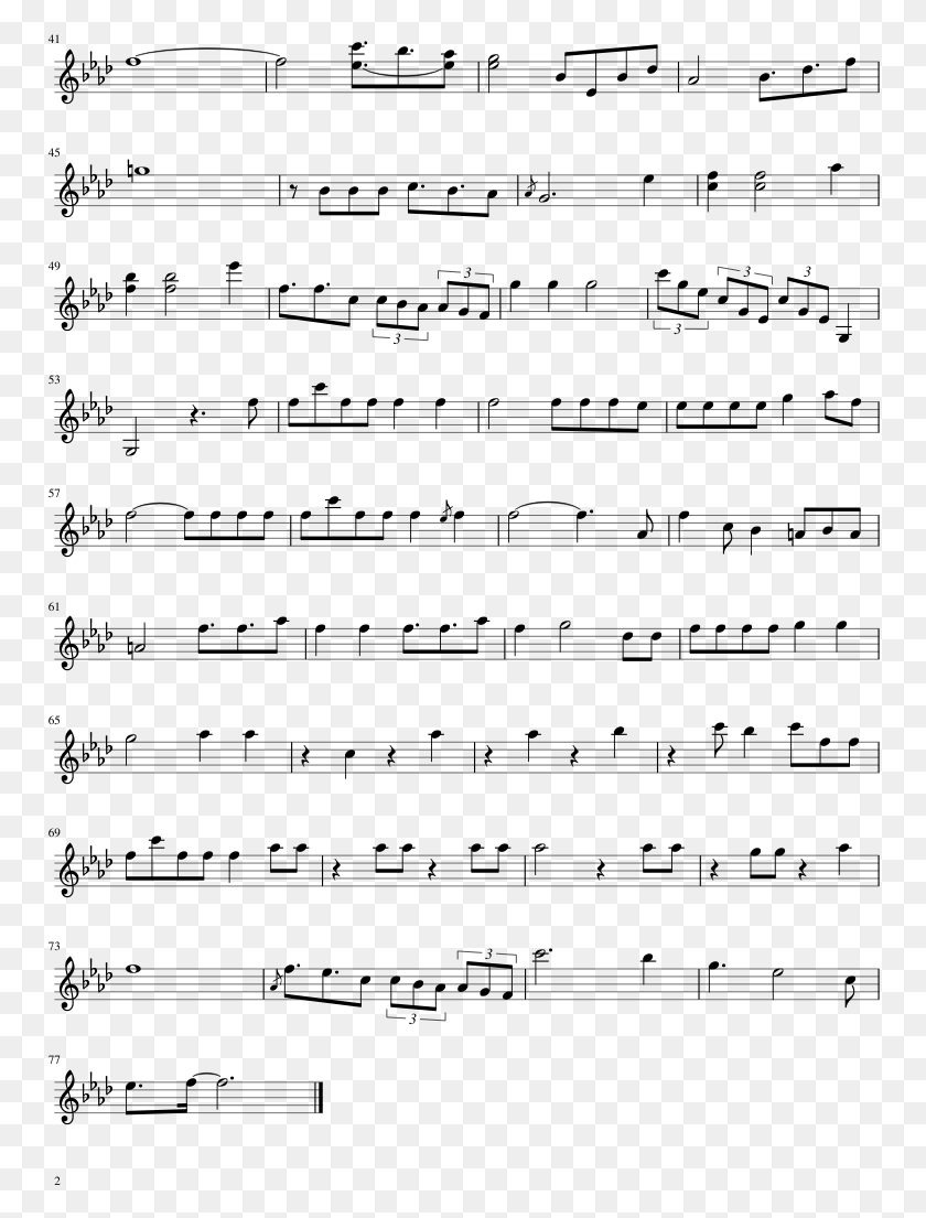 756x1045 Monster Sheet Music Composed By Exo 2 Of 2 Pages All Star Tenor Sax, Gray, World Of Warcraft HD PNG Download