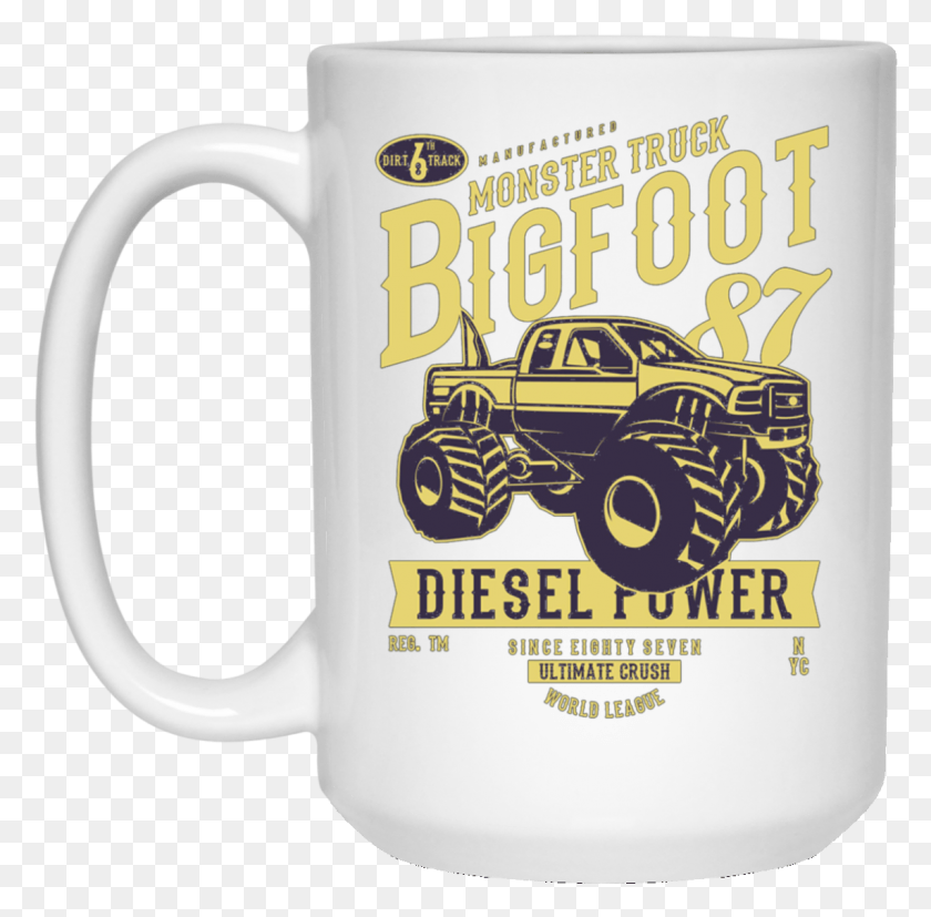 1143x1124 Monster Truck, Coffee Cup, Cup, Stein HD PNG Download