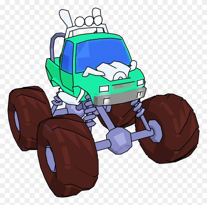 2067x2037 Monster Truck Cartoon Perspective Clipart Picture, Lawn Mower, Tool, Transportation HD PNG Download